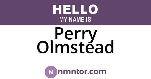 Perry Olmstead