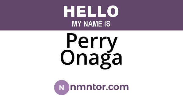 Perry Onaga