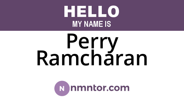 Perry Ramcharan
