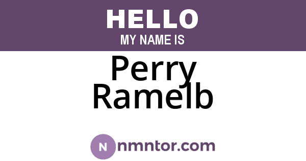 Perry Ramelb