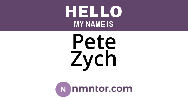 Pete Zych