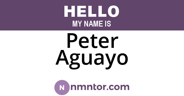Peter Aguayo