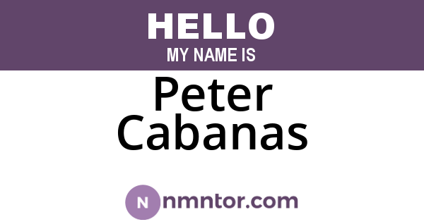Peter Cabanas