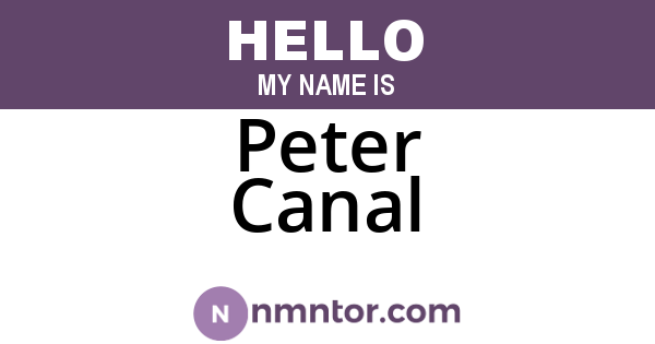 Peter Canal