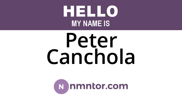 Peter Canchola