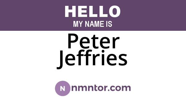 Peter Jeffries