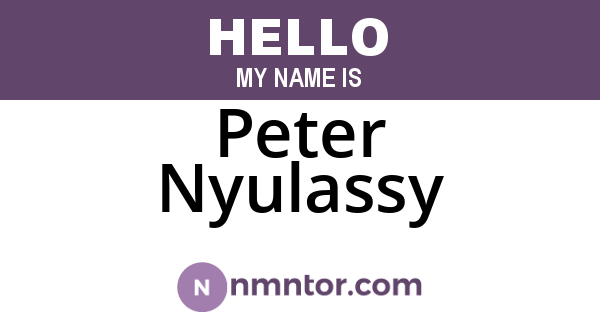 Peter Nyulassy