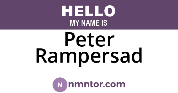 Peter Rampersad