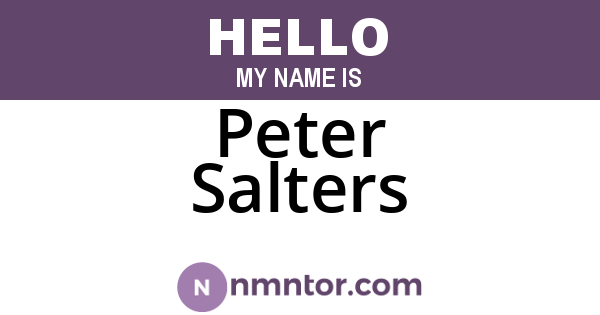 Peter Salters