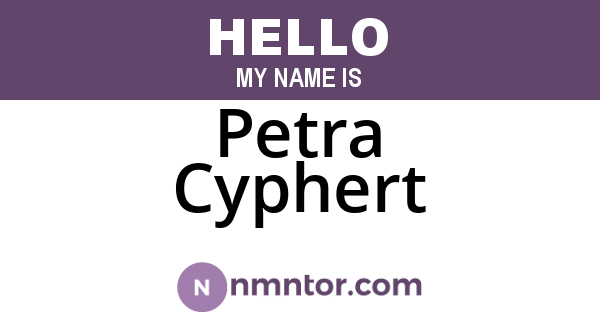 Petra Cyphert