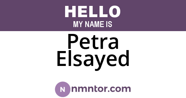 Petra Elsayed