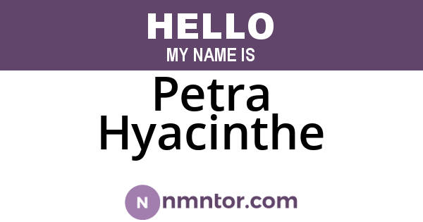 Petra Hyacinthe
