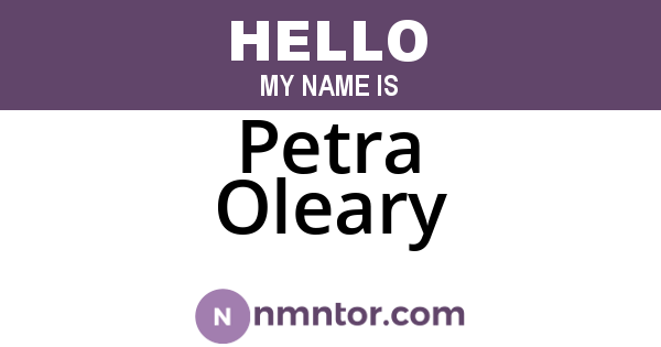 Petra Oleary