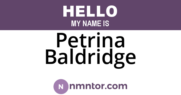 Petrina Baldridge