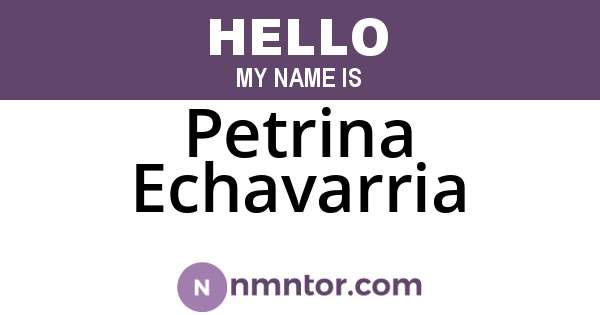 Petrina Echavarria