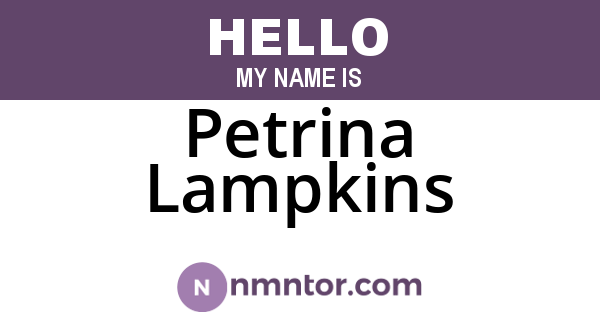 Petrina Lampkins