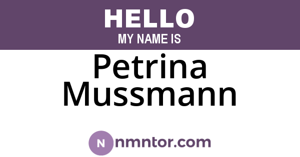 Petrina Mussmann