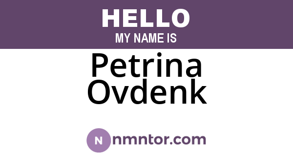 Petrina Ovdenk