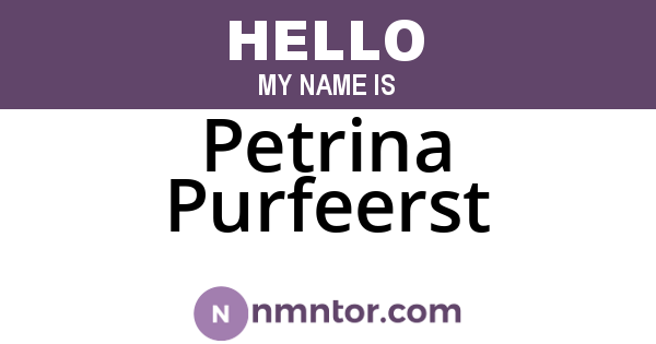 Petrina Purfeerst