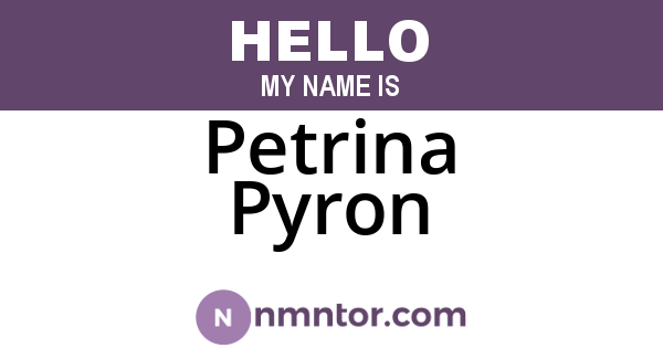 Petrina Pyron