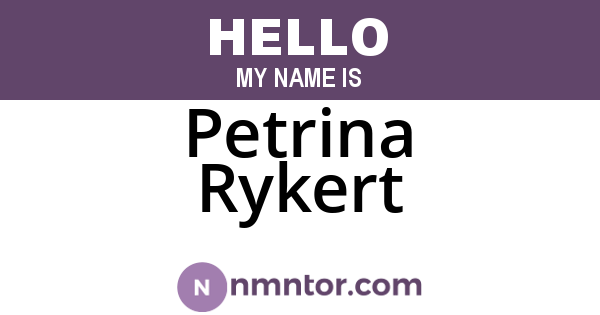 Petrina Rykert