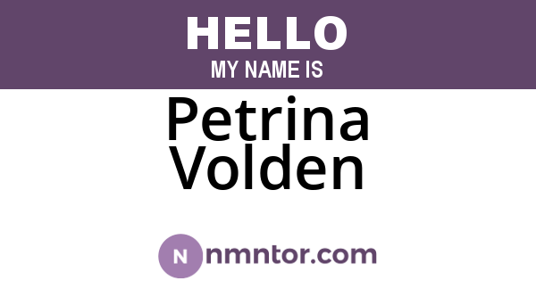 Petrina Volden