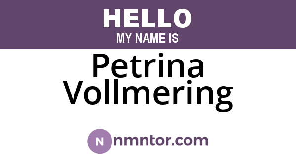 Petrina Vollmering