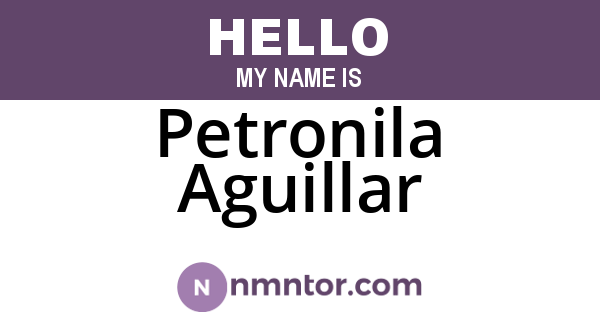 Petronila Aguillar
