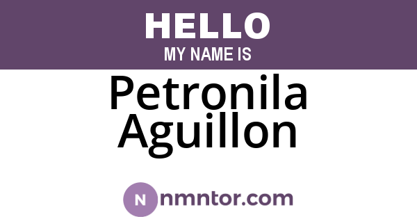 Petronila Aguillon
