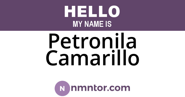 Petronila Camarillo