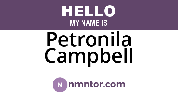Petronila Campbell