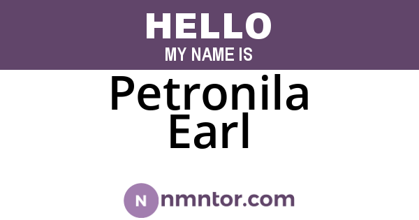 Petronila Earl