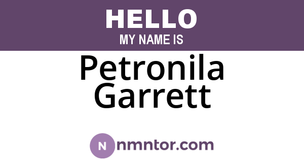 Petronila Garrett