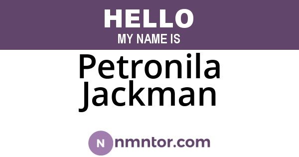 Petronila Jackman