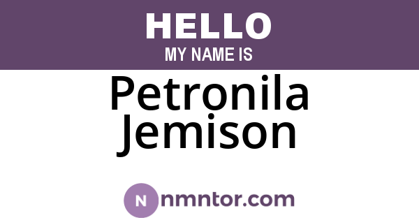 Petronila Jemison