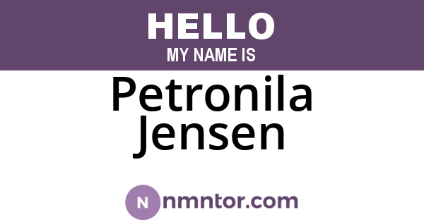 Petronila Jensen