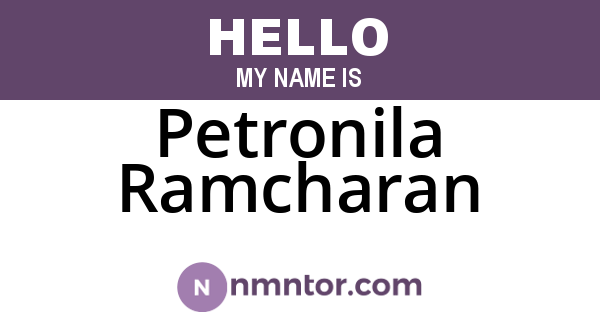 Petronila Ramcharan