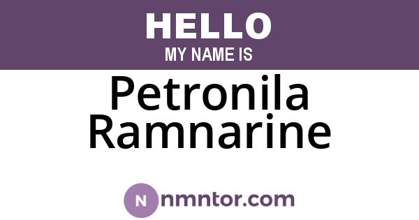 Petronila Ramnarine