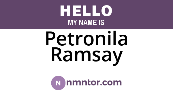 Petronila Ramsay