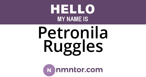 Petronila Ruggles
