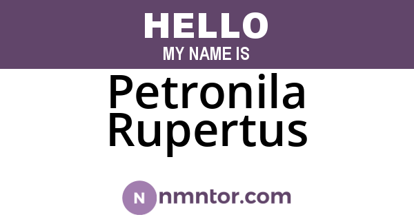 Petronila Rupertus