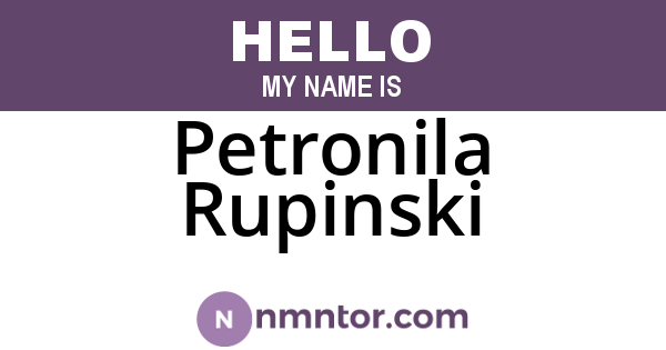 Petronila Rupinski