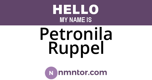 Petronila Ruppel