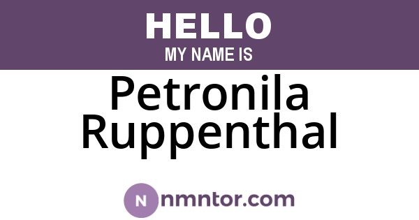 Petronila Ruppenthal