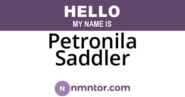Petronila Saddler