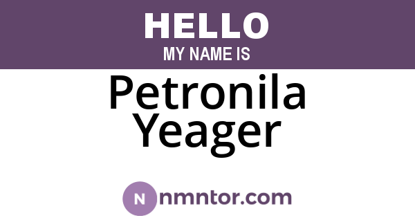 Petronila Yeager