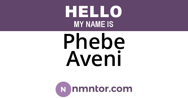 Phebe Aveni