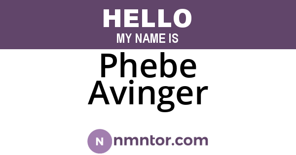 Phebe Avinger