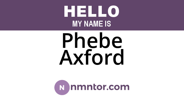 Phebe Axford