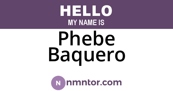 Phebe Baquero
